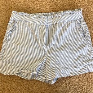 J Crew baby blue seer sucker shorts